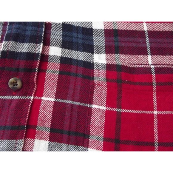 Saddlebred Flannel Shirt Mens Size XL plaid red blue black white Classic Fit - Picture 6 of 12